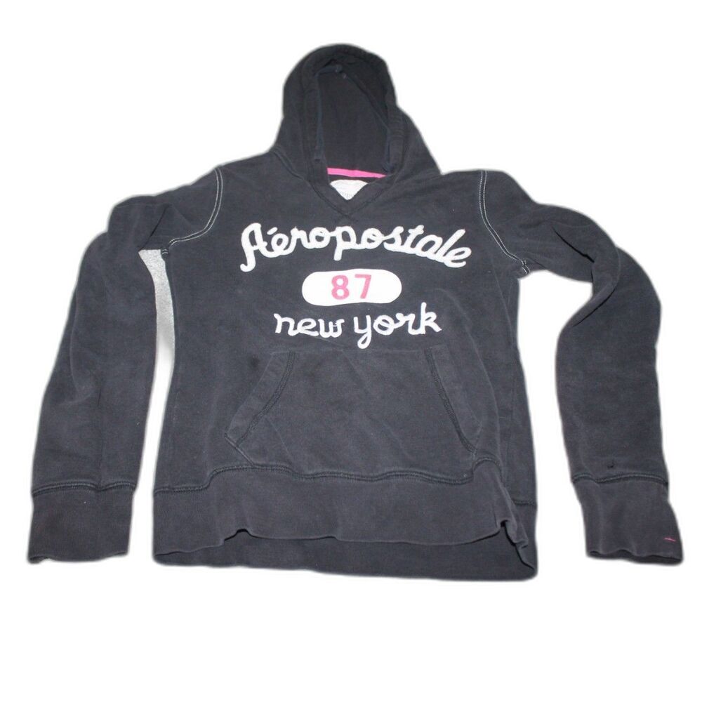 Girls Aeropostale New York Black Hoodie Small Petite